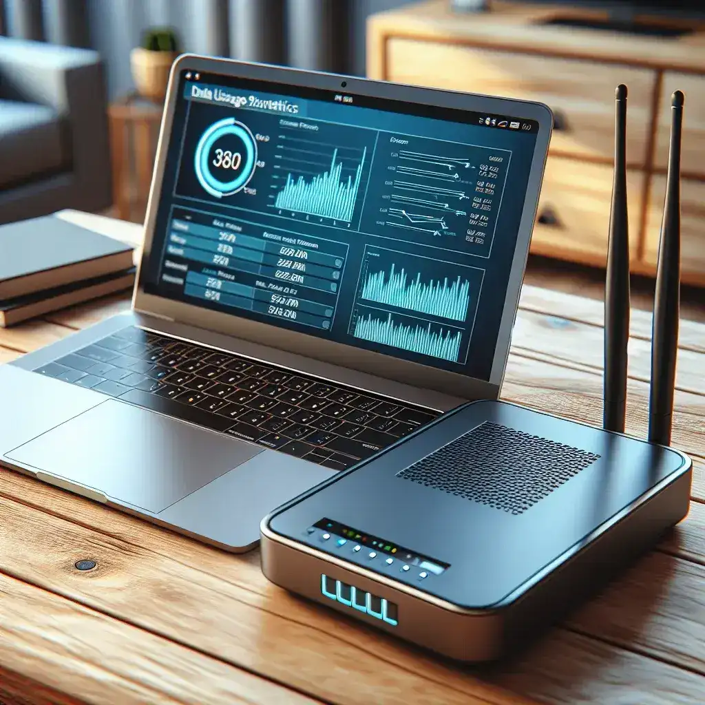 How do I check the data usage on my router?