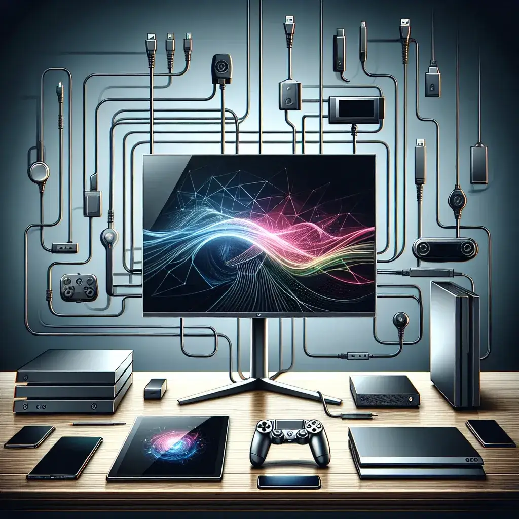 How do I connect multiple devices to an OLED monitor?